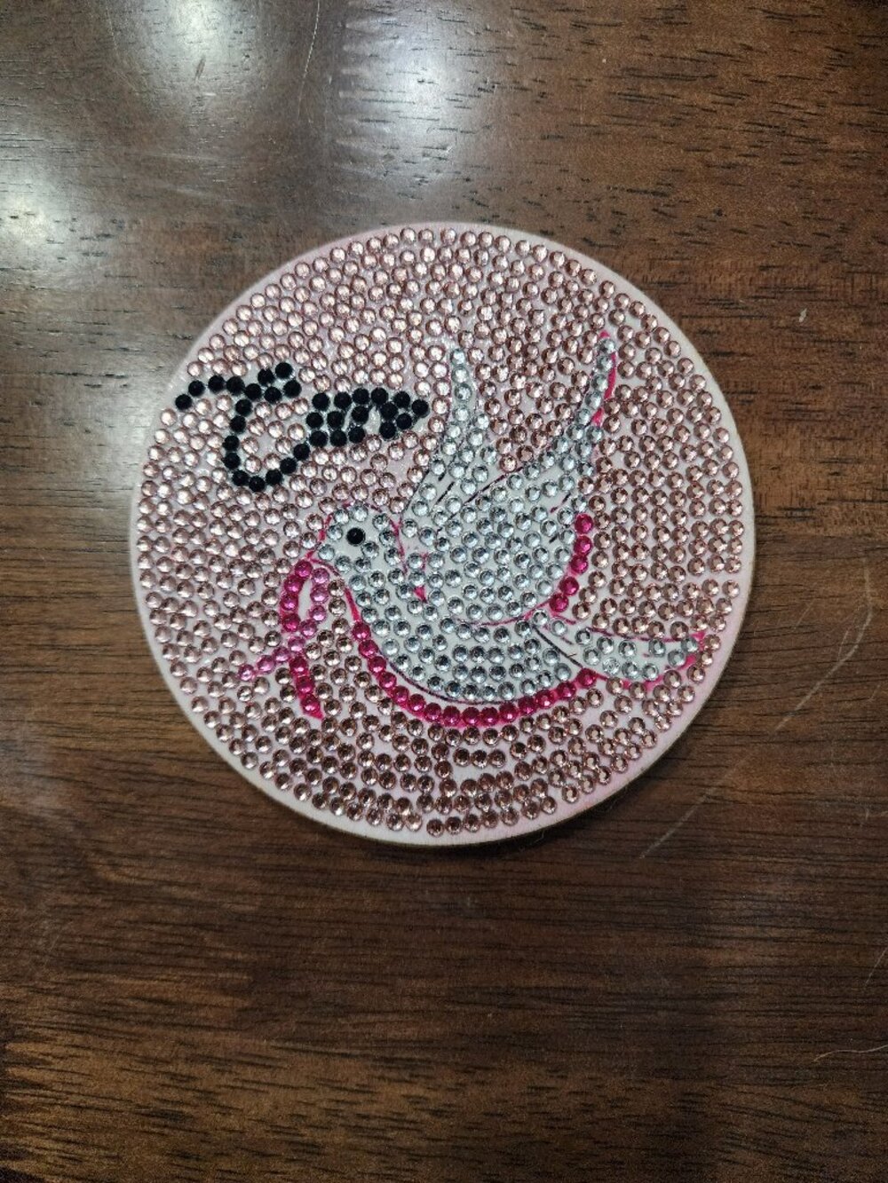 Breast Cancer Awareness Diamond Art Coaster Set